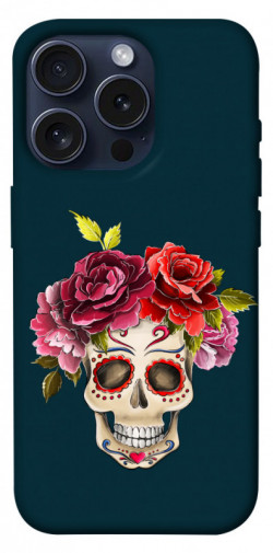 Чехол itsPrint Flower skull для Apple iPhone 15 Pro (6.1")