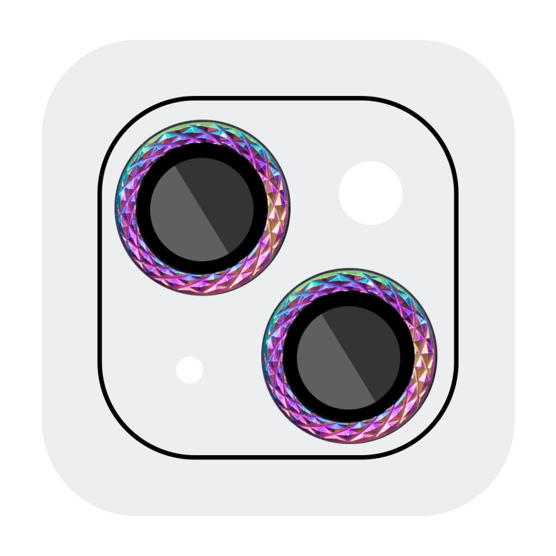 Захисне скло Metal Shine на камеру (в упак.) для Apple iPhone 14 (6.1) / 14 Plus (6.7) дивитися фото №1