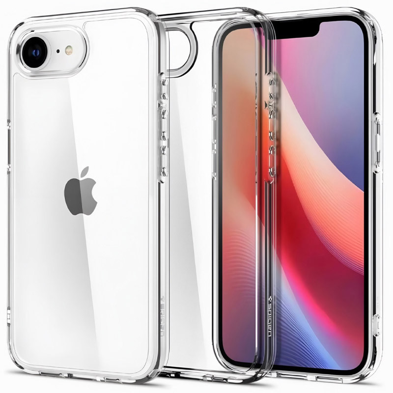 Прозрачный чехол SGP Ultra Hybrid для Apple iPhone 16e (6.1) | TPU+PC с усиленными бортами на картинке №1