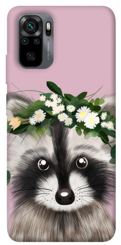 Чехол itsPrint Raccoon in flowers для Xiaomi Redmi Note 10 / Note 10s