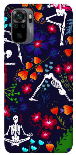 Чехол itsPrint Yoga skeletons для Xiaomi Redmi Note 10 / Note 10s