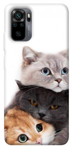 Чехол itsPrint Три кота для Xiaomi Redmi Note 10 / Note 10s