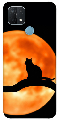 Чехол itsPrint Кот на фоне луны для Oppo A15s / A15
