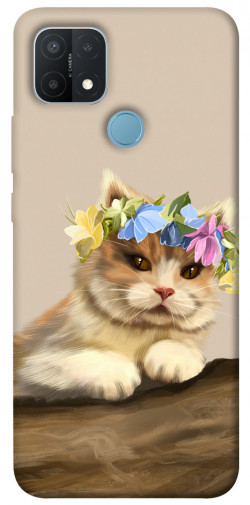 Чехол itsPrint Cat in flowers для Oppo A15s / A15