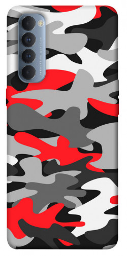 Чехол itsPrint Красно-серый камуфляж для Oppo Reno 4 Pro