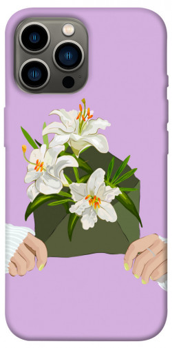 Чехол itsPrint Flower message для Apple iPhone 13 Pro Max (6.7")