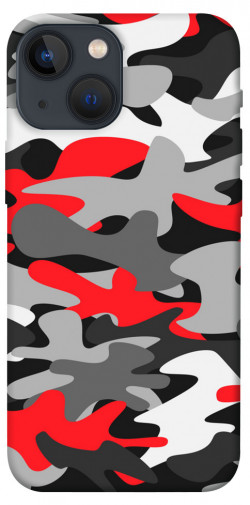 Чехол itsPrint Красно-серый камуфляж для Apple iPhone 13 mini (5.4")