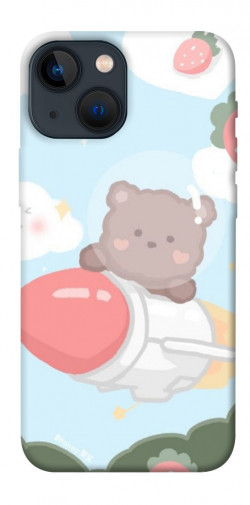 Чехол itsPrint Мишка на ракете для Apple iPhone 13 mini (5.4")