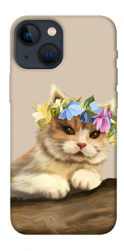Чохол itsPrint Cat in flowers для Apple iPhone 13 mini (5.4")
