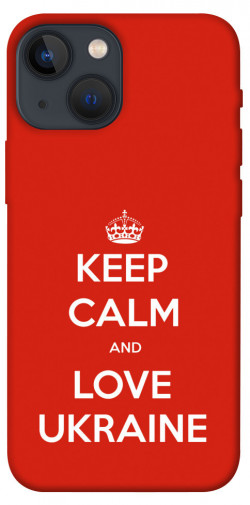 Чехол itsPrint Keep calm and love Ukraine для Apple iPhone 13 mini (5.4")