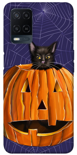 Чехол itsPrint Cat and pumpkin для Oppo A54 4G