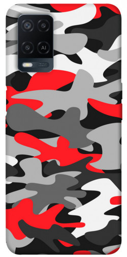 Чехол itsPrint Красно-серый камуфляж для Oppo A54 4G