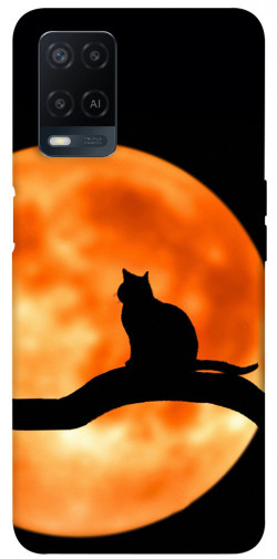 Чехол itsPrint Кот на фоне луны для Oppo A54 4G