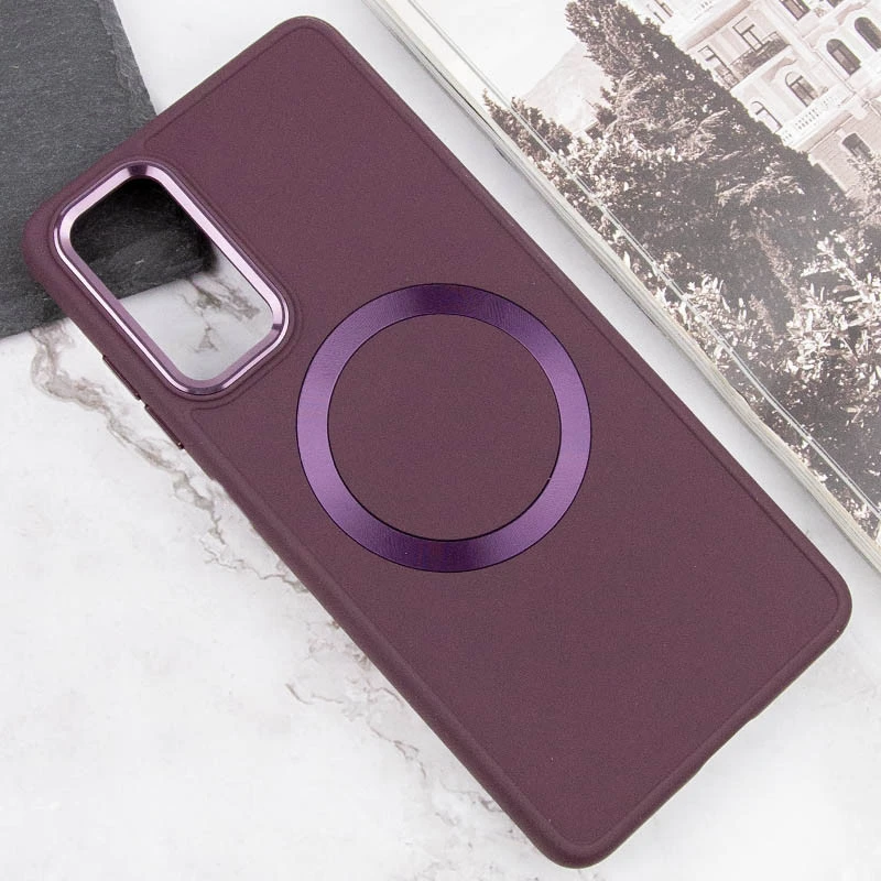 TPU чехол Bonbon Metal Style with Magnetic Fit для Samsung Galaxy A15 4G/5G / M15 5G, Бордовый / Plum 2, TPU, купить оптом с доставкой