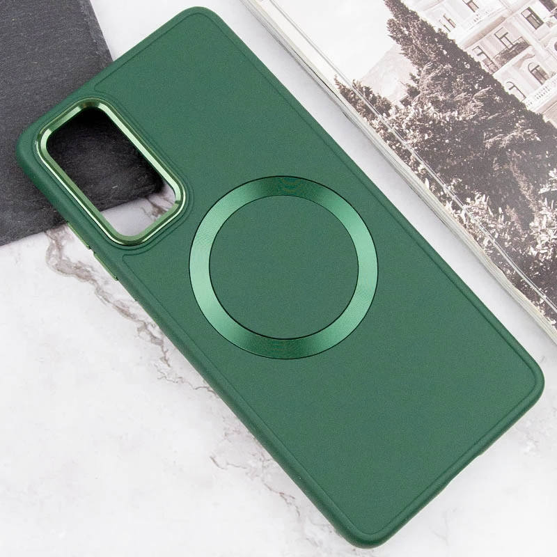 TPU чехол Bonbon Metal Style with Magnetic Fit для Samsung Galaxy A15 4G/5G / M15 5G, Зеленый / Army Green 2, TPU, купить оптом с доставкой