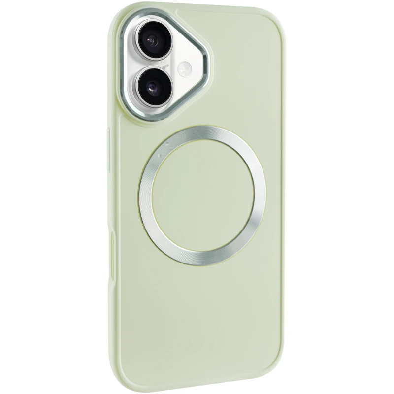 TPU чехол Bonbon Metal Style with Magnetic Fit для Apple iPhone 16 (6.1"), Белый / White, TPU, купить оптом с доставкой