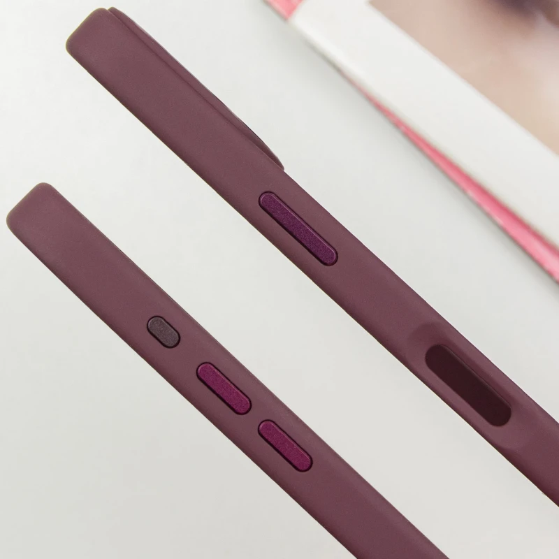 TPU чехол Bonbon Metal Style with Magnetic Fit для Apple iPhone 16 (6.1"), Бордовый / Plum 3, TPU, купить оптом с доставкой