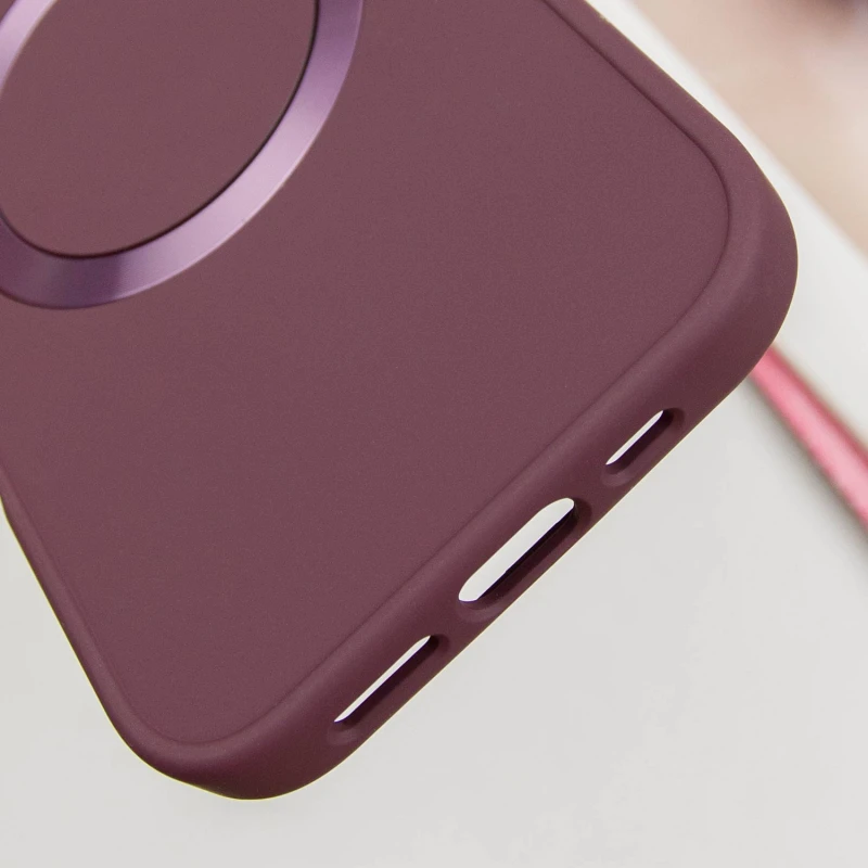 TPU чехол Bonbon Metal Style with Magnetic Fit для Apple iPhone 16 (6.1"), Бордовый / Plum 4, TPU, купить оптом с доставкой