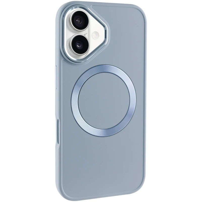 TPU чехол Bonbon Metal Style with Magnetic Fit для Apple iPhone 16 (6.1"), Голубой / Mist Blue, TPU, купить оптом с доставкой