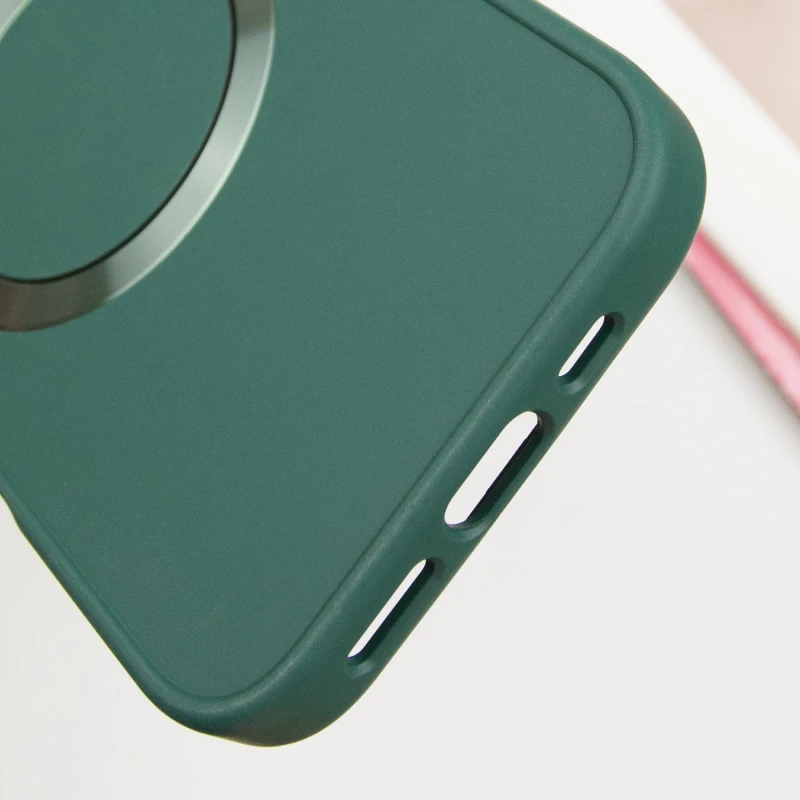 TPU чехол Bonbon Metal Style with Magnetic Fit для Apple iPhone 16 (6.1"), Зеленый / Pine green 4, TPU, купить оптом с доставкой