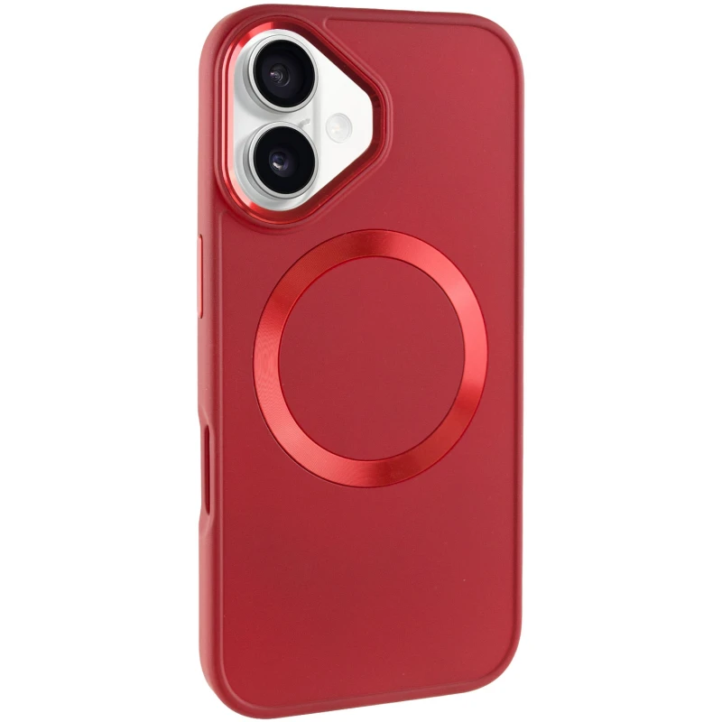 TPU чехол Bonbon Metal Style with Magnetic Fit для Apple iPhone 16 (6.1"), Красный / Red, TPU, купить оптом с доставкой