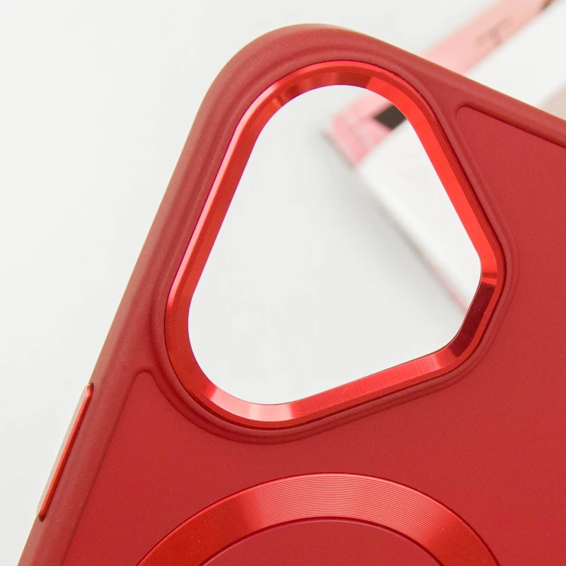 TPU чехол Bonbon Metal Style with Magnetic Fit для Apple iPhone 16 (6.1"), Красный / Red 2, TPU, купить оптом с доставкой