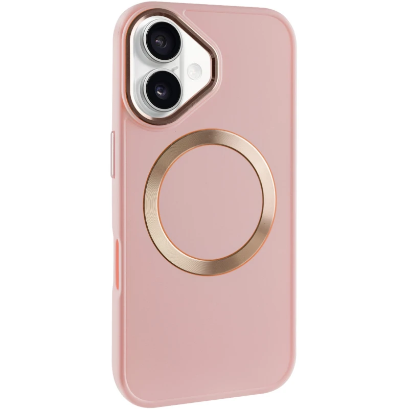 TPU чехол Bonbon Metal Style with Magnetic Fit для Apple iPhone 16 (6.1"), Розовый / Light Pink, TPU, купить оптом с доставкой