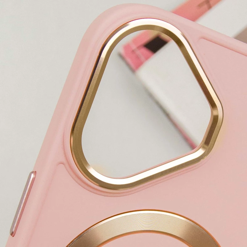 TPU чехол Bonbon Metal Style with Magnetic Fit для Apple iPhone 16 (6.1"), Розовый / Light Pink 2, TPU, купить оптом с доставкой