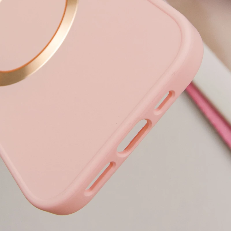 TPU чехол Bonbon Metal Style with Magnetic Fit для Apple iPhone 16 (6.1"), Розовый / Light Pink 4, TPU, купить оптом с доставкой