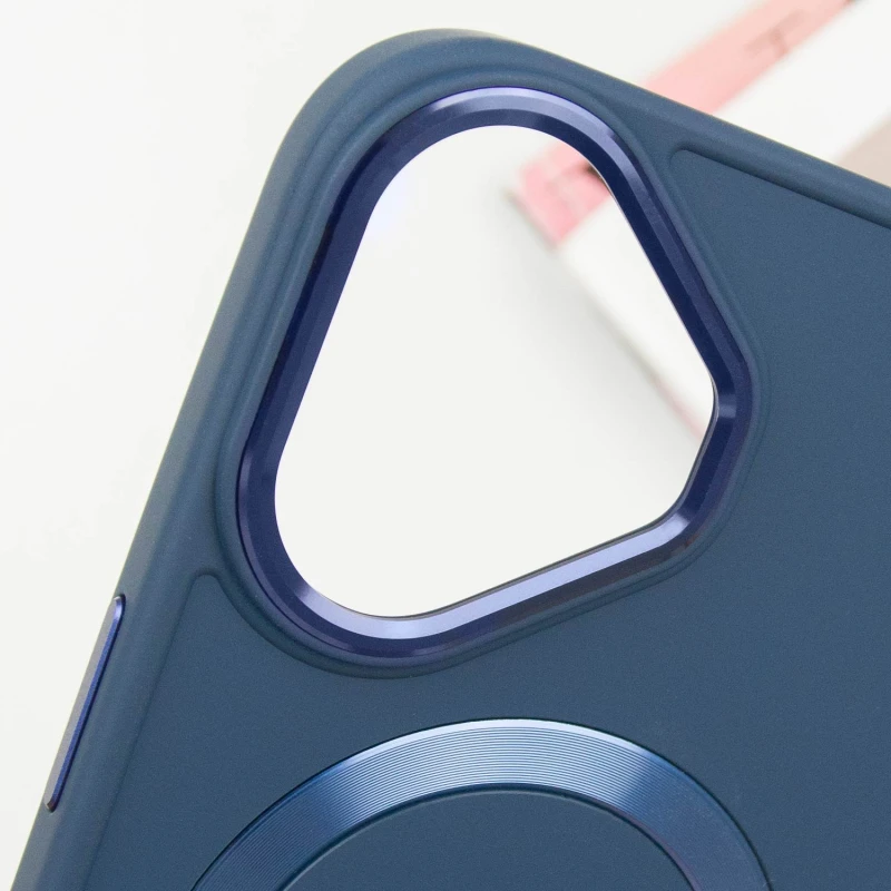 TPU чехол Bonbon Metal Style with Magnetic Fit для Apple iPhone 16 (6.1"), Синий / Cosmos Blue 2, TPU, купить оптом с доставкой