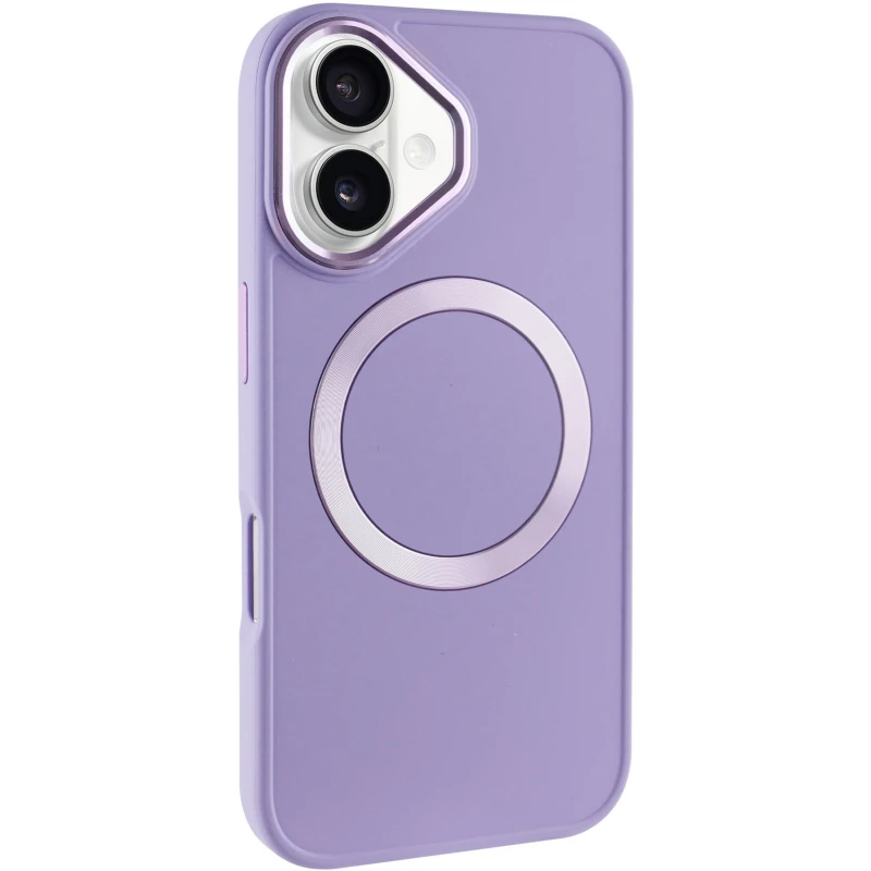 TPU чехол Bonbon Metal Style with Magnetic Fit для Apple iPhone 16 (6.1"), Сиреневый / Dasheen, TPU, купить оптом с доставкой
