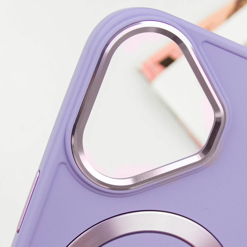 TPU чехол Bonbon Metal Style with Magnetic Fit для Apple iPhone 16 (6.1"), Сиреневый / Dasheen 2, TPU, купить оптом с доставкой