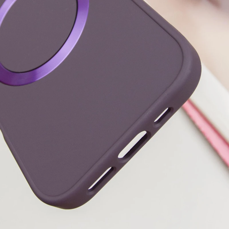 TPU чехол Bonbon Metal Style with Magnetic Fit для Apple iPhone 16 (6.1"), Фиолетовый / Dark Purple 4, TPU, купить оптом с доставкой