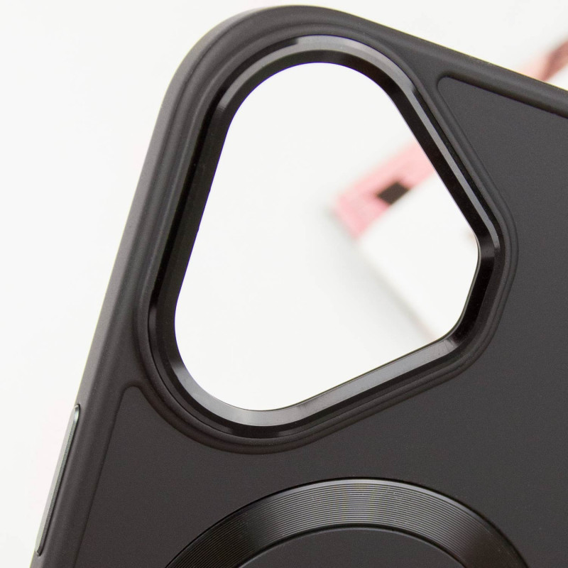 TPU чехол Bonbon Metal Style with MagSafe для Apple iPhone 16 (6.1) | С магнитным кольцом на картинке №3