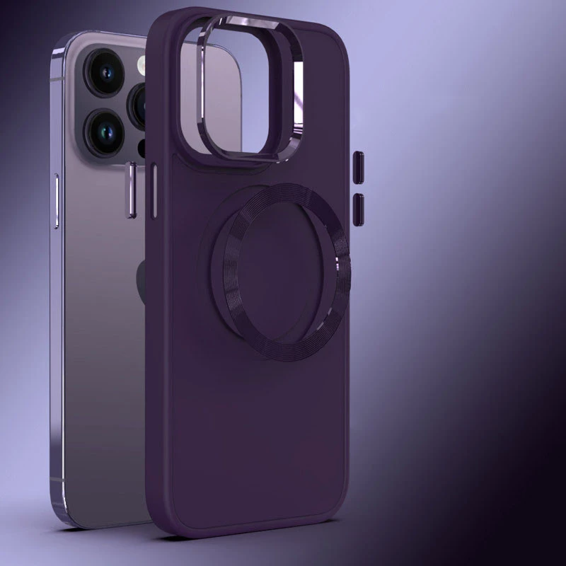 TPU чохол Bonbon Metal Style with Magnetic Fit для Apple iPhone 16 Pro Max (6.9"), Фіолетовий / Dark Purple 1, TPU, купити оптом з доставкою