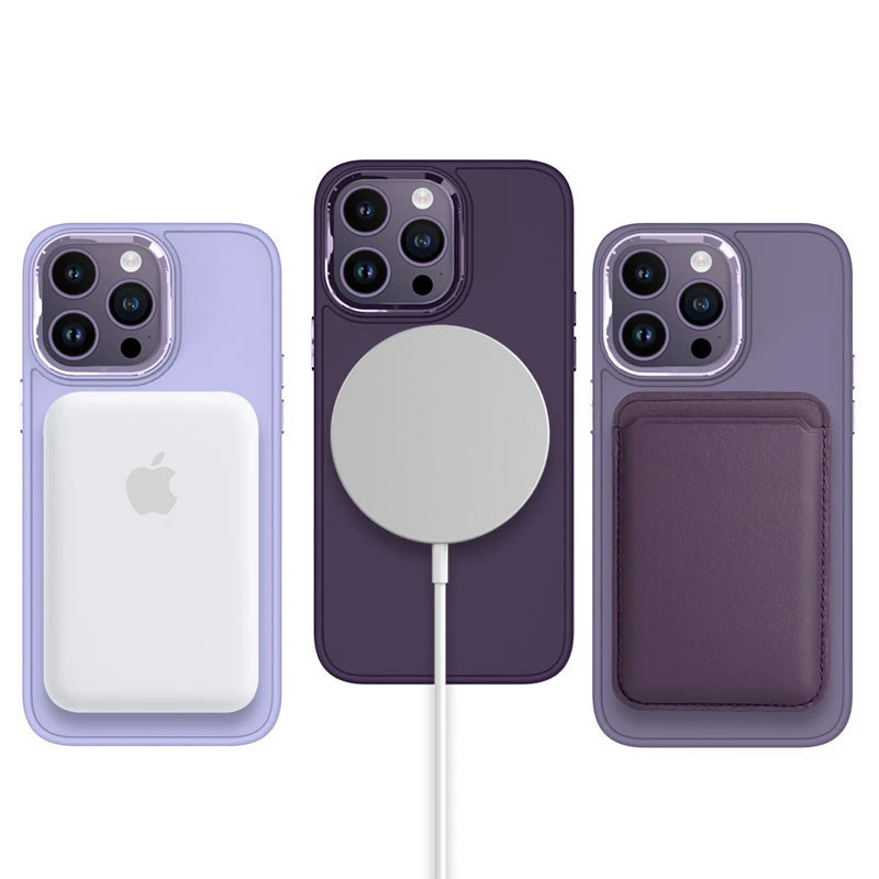 TPU чохол Bonbon Metal Style with Magnetic Fit для Apple iPhone 16 Pro Max (6.9"), Фіолетовий / Dark Purple 2, TPU, купити оптом з доставкою