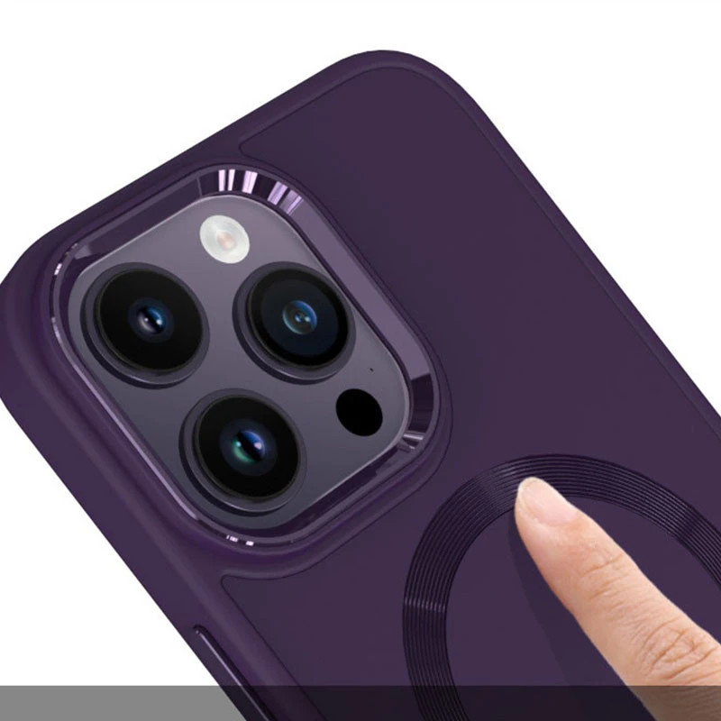 TPU чохол Bonbon Metal Style with Magnetic Fit для Apple iPhone 16 Pro Max (6.9"), Фіолетовий / Dark Purple 3, TPU, купити оптом з доставкою