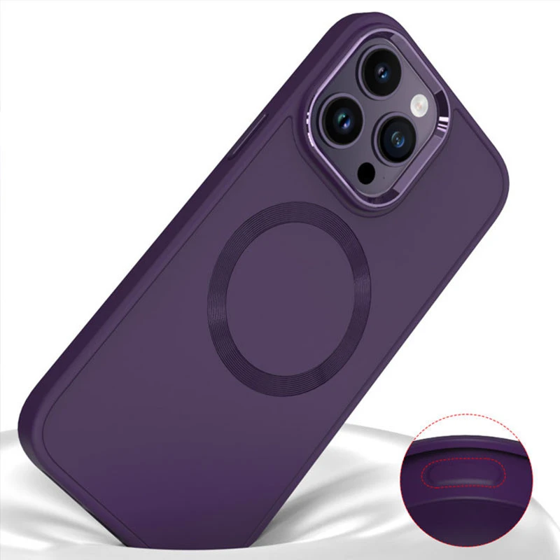 TPU чохол Bonbon Metal Style with Magnetic Fit для Apple iPhone 16 Pro Max (6.9"), Фіолетовий / Dark Purple 4, TPU, купити оптом з доставкою