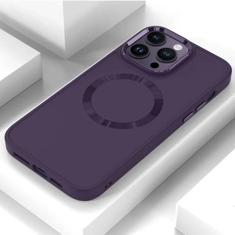 TPU чохол Bonbon Metal Style with Magnetic Fit для Apple iPhone 16 Pro Max (6.9"), Фіолетовий / Dark Purple 6, TPU, купити оптом з доставкою