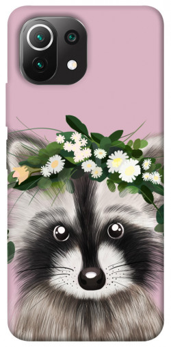 Чохол itsPrint Raccoon in flowers для Xiaomi Mi 11 Lite