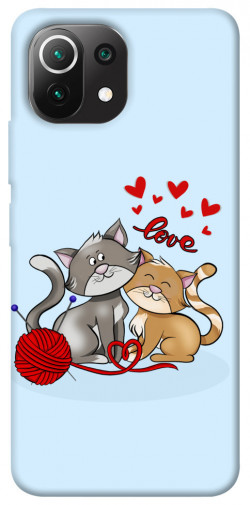 Чохол itsPrint Два коти Love для Xiaomi Mi 11 Lite