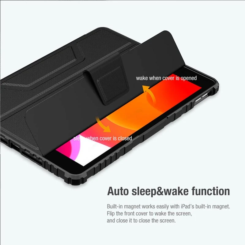 Уценка Чехол-книжка Nillkin Bumper Pro для Apple iPad 10.2" (2019) (2020) (2021), Поврежденная упаковка / Black 5, TPU+PC, купить оптом с доставкой