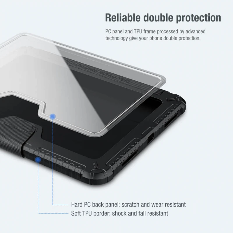Уценка Чехол-книжка Nillkin Bumper Pro для Apple iPad 10.2" (2019) (2020) (2021), Поврежденная упаковка / Black 7, TPU+PC, купить оптом с доставкой