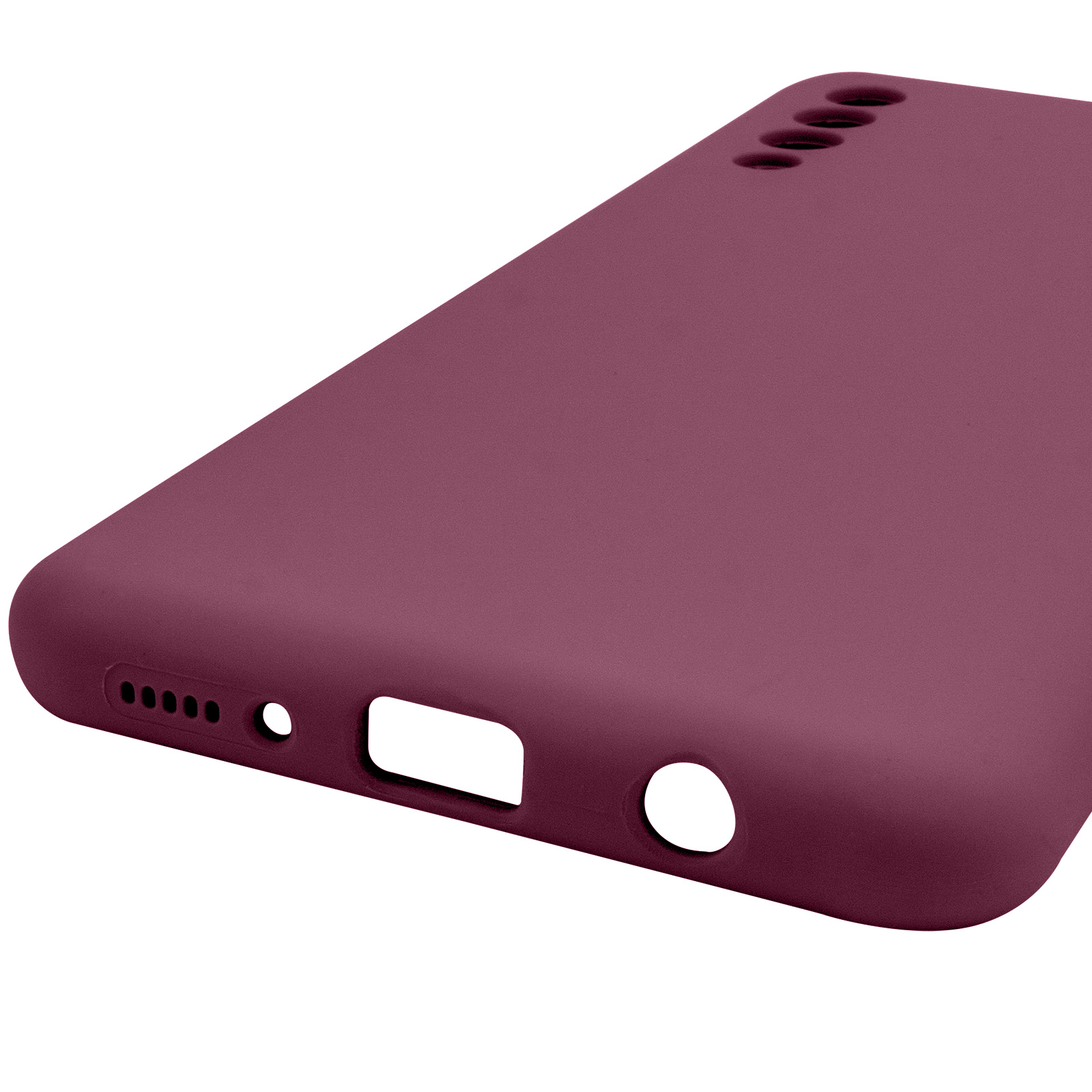 Чохол Silicone Cover Lakshmi Full Camera (AAA) для Samsung Galaxy A50 (A505F) / A50s / A30s, Бордовий / Plum 4, Силікон, купити оптом з доставкою