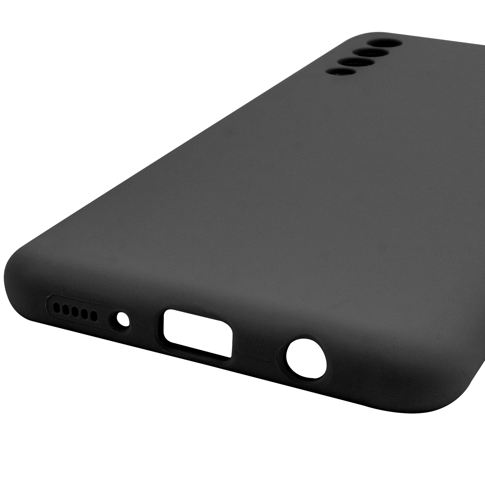 Чохол Silicone Cover Lakshmi Full Camera (AAA) для Samsung Galaxy A50 (A505F) / A50s / A30s, Чорний / Black 5, Силікон, купити оптом з доставкою