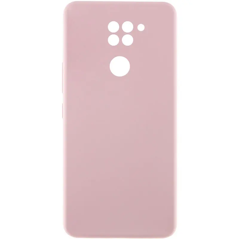 Чехол Silicone Cover Lakshmi Full Camera (AAA) для Xiaomi Redmi Note 9 / Redmi 10X, Розовый / Pink Sand, Силикон, купить оптом с доставкой