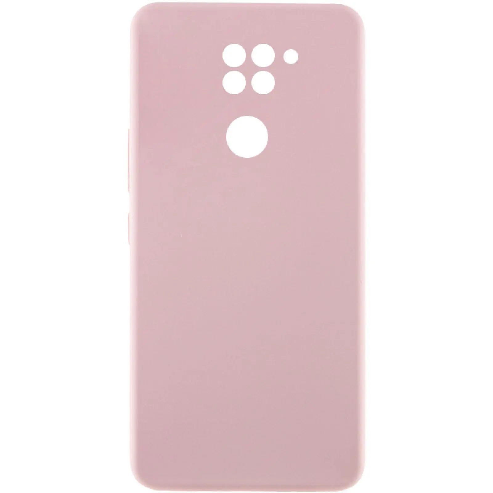 Чехол Silicone Cover Lakshmi Full Camera (AAA) для Xiaomi Redmi Note 9 / Redmi 10X, Розовый / Pink Sand, Силикон, купить оптом с доставкой