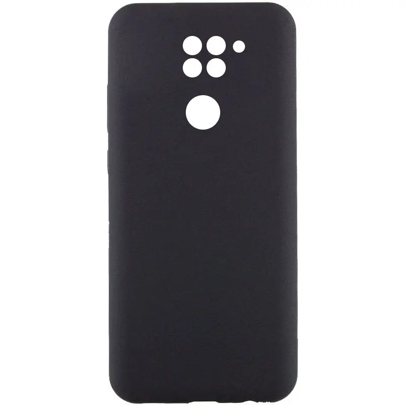 Чехол Silicone Cover Lakshmi Full Camera (AAA) для Xiaomi Redmi Note 9 / Redmi 10X, Черный / Black, Силикон, купить оптом с доставкой