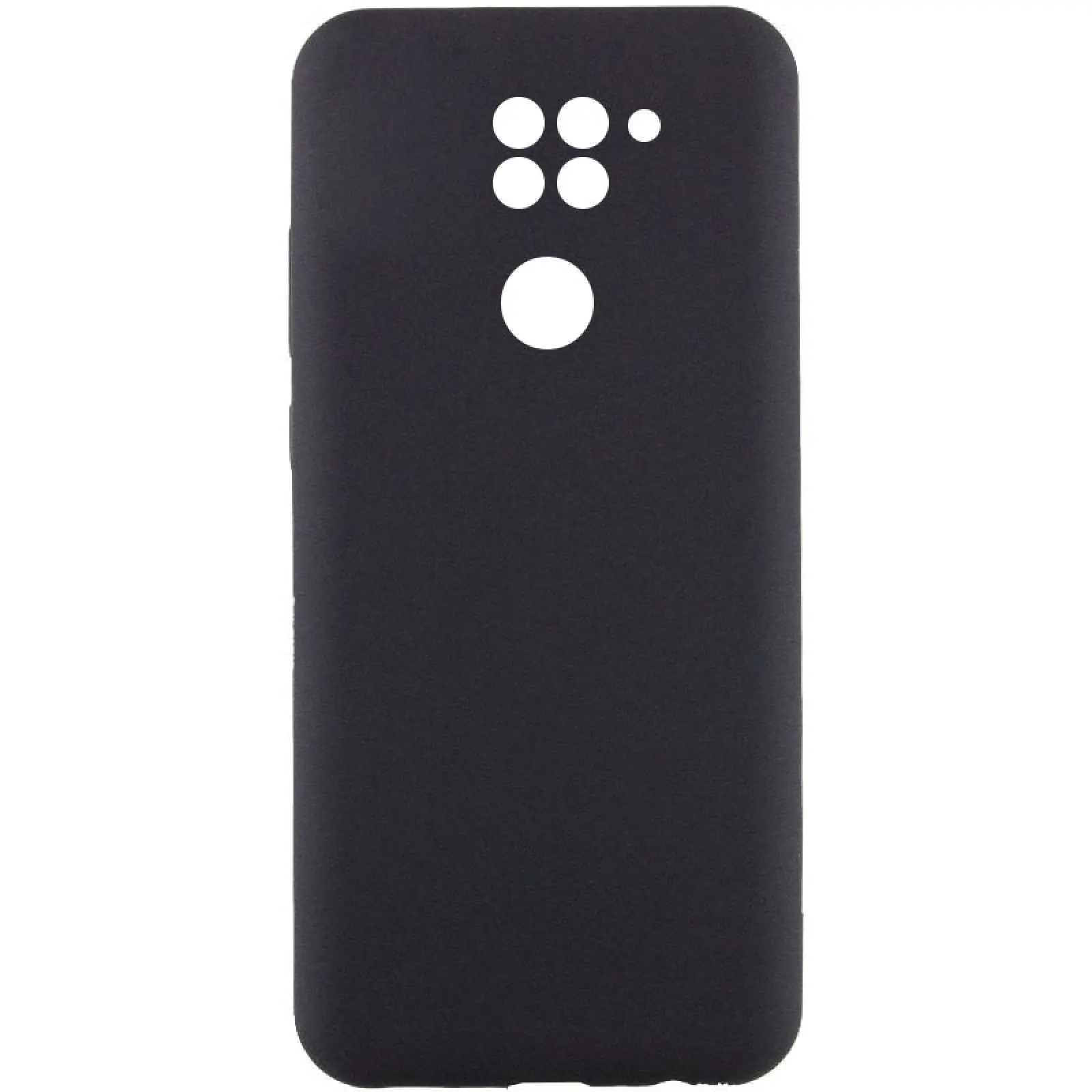 Чехол Silicone Cover Lakshmi Full Camera (AAA) для Xiaomi Redmi Note 9 / Redmi 10X, Черный / Black, Силикон, купить оптом с доставкой