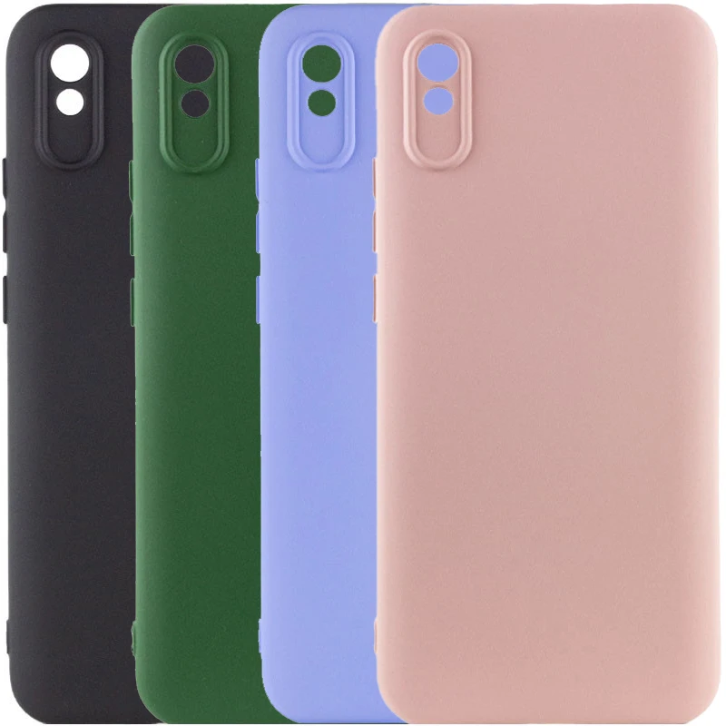 Чехол Silicone Cover Lakshmi Full Camera (AAA) для Xiaomi Redmi 9A, Силикон, купить оптом с доставкой